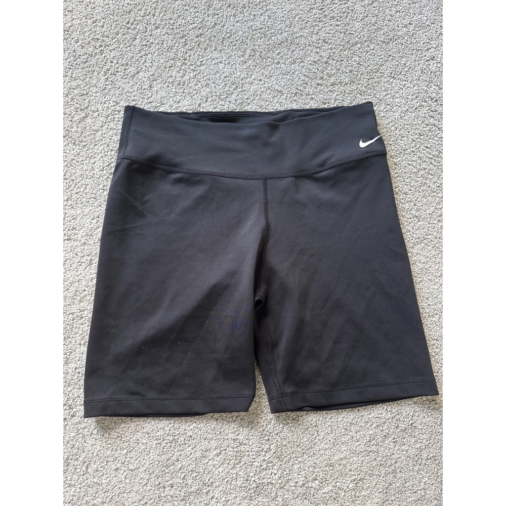 Nike Dri-FIT Womens Black 6" Biker Shorts Size Large Outdoor Spandex Athletic